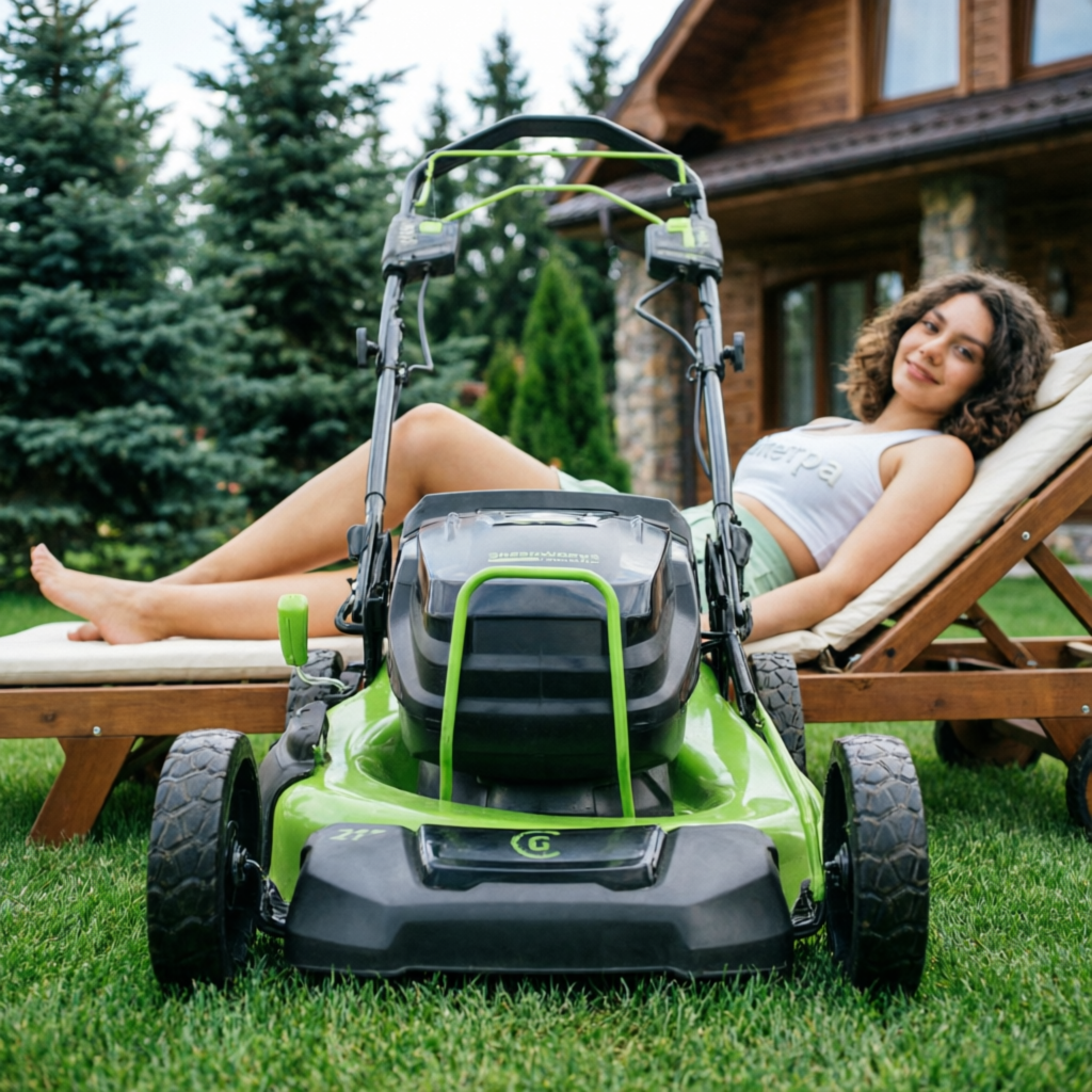 Аккумуляторная самоходная газонокосилка GREENWORKS 82V GC82LM51SP2