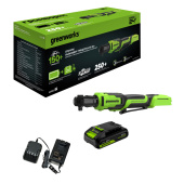 Аккумуляторный гайковерт-трещотка GREENWORKS 24V GD24RW (3804007) без аккумулятора и зарядного устройства, сумка