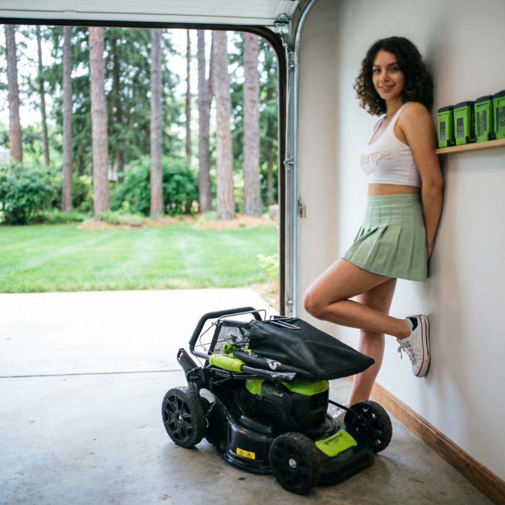 PowerBlake G AIR DRIVE2エクステンション付き Аккумуляторная самоходная газонокосилка GREENWORKS 82V GC82LM51SP2