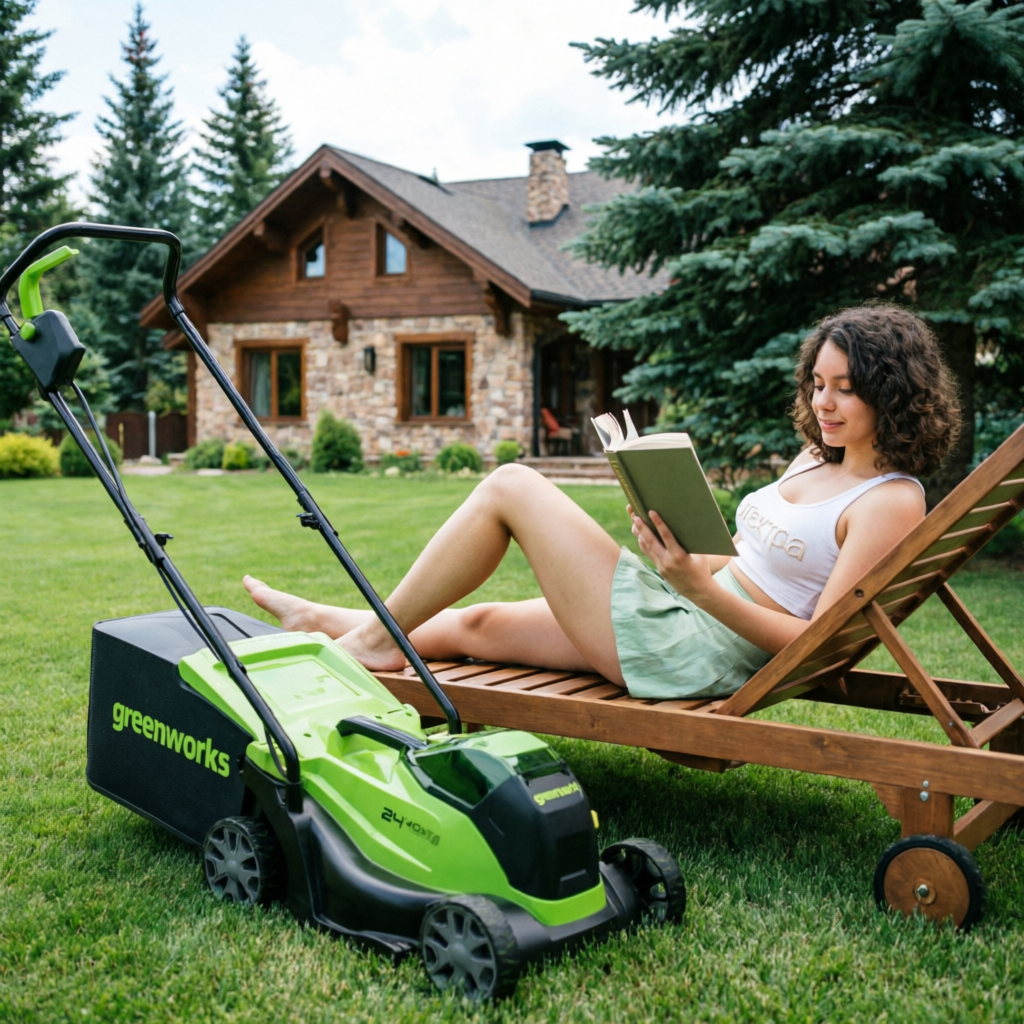 Преимущества газонокосилки Greenworks 2512607