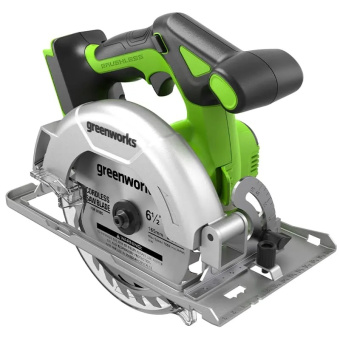Аккумуляторная дисковая пила GREENWORKS 24V GD24CS165 (1501607) без аккумулятора и зарядного устройства