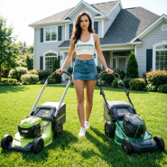 Самоходные газонокосилки Greenworks 40V vs 82V: сравнение GD40LM48SP и GC82LM51SP2