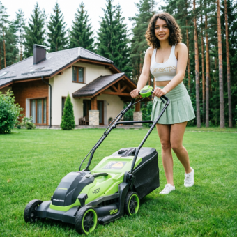 Аккумуляторная газонокосилка GREENWORKS 40V GD40LM361 (2520807)