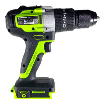 Аккумуляторная дрель-шуруповерт GREENWORKS 24V GD24DD60 (3704107) бесщеточная без аккумулятора и зарядного устройства