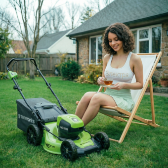 Аккумуляторная газонокосилка GREENWORKS 40V GD40LM46HP (2514407) без аккумулятора и зарядного устройства