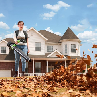 Аккумуляторный ранцевый воздуходув GREENWORKS GD40BPG2 (2408107UB) с АКБ 4 Ah и ЗУ