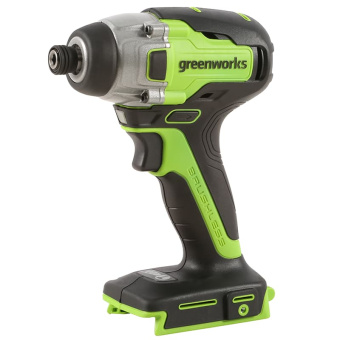 Аккумуляторный ударный бесщеточный винтоверт GREENWORKS 24V GD24ID3 (3802807) без аккумулятора и зарядного устройства