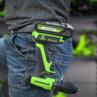 Аккумуляторная дрель-шуруповерт GREENWORKS 24V GD24DD35 (3704007) бесщеточная без аккумулятора и зарядного устройства