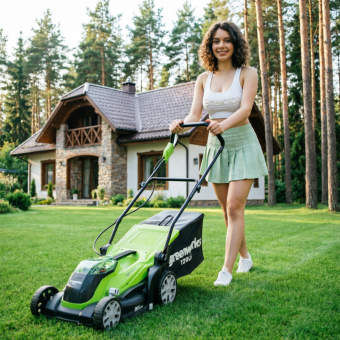 Аккумуляторная газонокосилка GREENWORKS 40V G40LM35 (2501907)