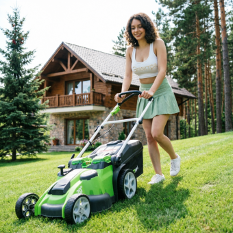 Аккумуляторная газонокосилка GREENWORKS 40V G40LM49DB (2500207)