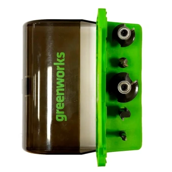 GREENWORKS Набор фрез Greenworks с хвостовиком (1/4") 6,35 мм (5 шт.) для кромочных фрезеров по дереву (2953207)