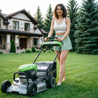 Самоходная газонокосилка Greenworks LM221S 82V 2519407 (56 см) аккумуляторная