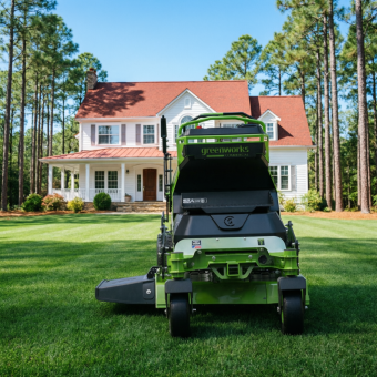 GREENWORKS Райдер садовый аккумуляторный с нулевым радиусом разворота ZTCS92, 82V, 92 см, с АКБ 8 кВтч (7405407)