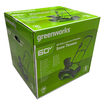 Аккумуляторный снегоуборщик GREENWORKS 60V GD60PST 51 см (2602907UB) с 4 Ач аккумулятором и зарядным устройством