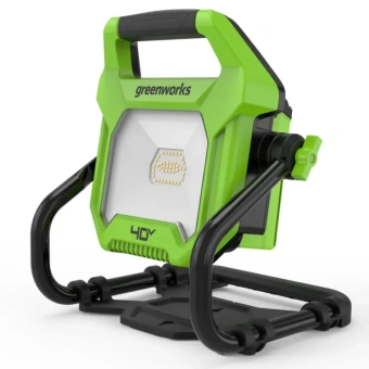 Аккумуляторный LED-прожектор GREENWORKS с гибридным питанием, 40V / 220V G40WLH (3503907) без аккумулятора и зарядного устройства