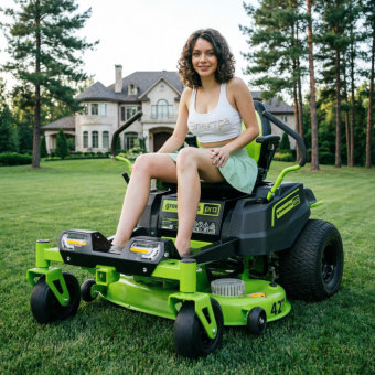 GREENWORKS Райдер садовый аккумуляторный с нулевым радиусом разворота GC82ZT107, 82V, без АКБ и ЗУ (7404107)