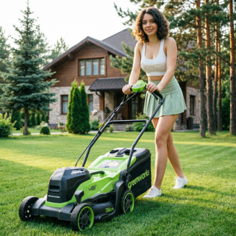 Аккумуляторная газонокосилка GREENWORKS 24V GD24X2LM361 (2520707)