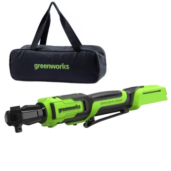 Аккумуляторный гайковерт-трещотка GREENWORKS 24V GD24RW (3804007) без аккумулятора и зарядного устройства, сумка
