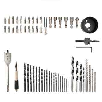 GREENWORKS Набор сверл, бит и коронок в кейсе 60 предметов (2944507)