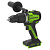 Аккумуляторная дрель-шуруповерт GREENWORKS 24V GD24DD140 (3707607) бесщеточная без аккумулятора и зарядного устройства