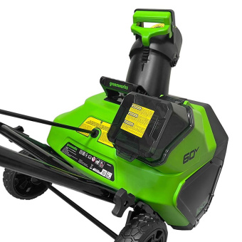 Аккумуляторный снегоуборщик GREENWORKS 60V GD60PST 51 см (2602907U52) с 7 (5+2)  Ач аккумулятором и зарядным устройством