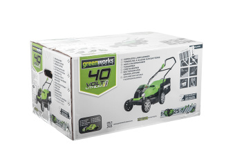 Аккумуляторная газонокосилка GREENWORKS 40V G40LM35 (2501907) без аккумулятора и зарядного устройства